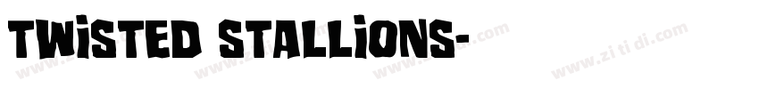 Twisted Stallions字体转换